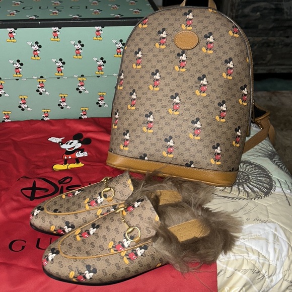 NWT GUCCI X DISNEY Princeton Lambswool Mules - Picture 12 of 16